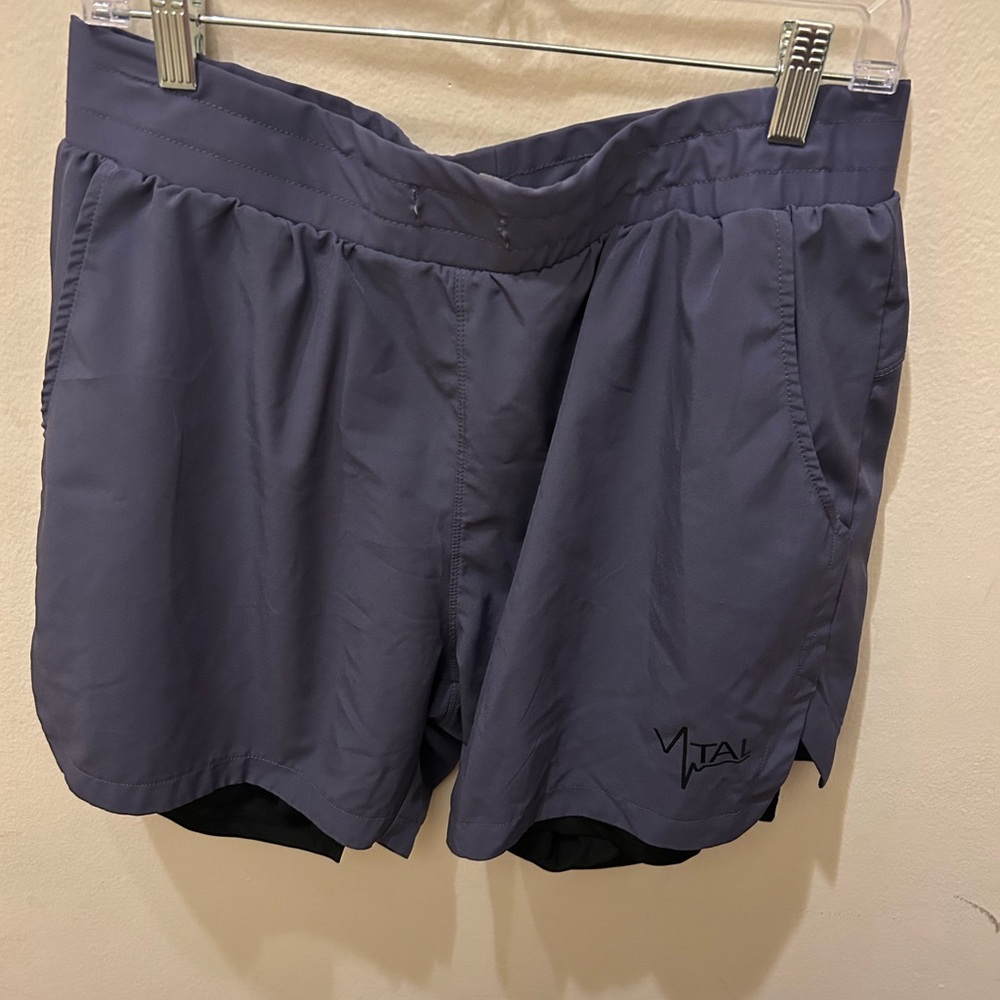 Vital Apparel blue/black shorts with liner